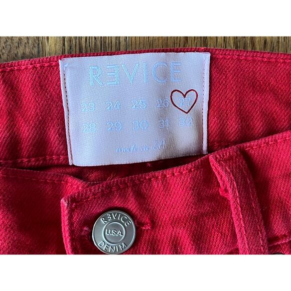 REVICE Red Venus Star Bootcut Flare Stitch Star Butt Pants Jeans Women's Size 27 - Picture 3 of 9